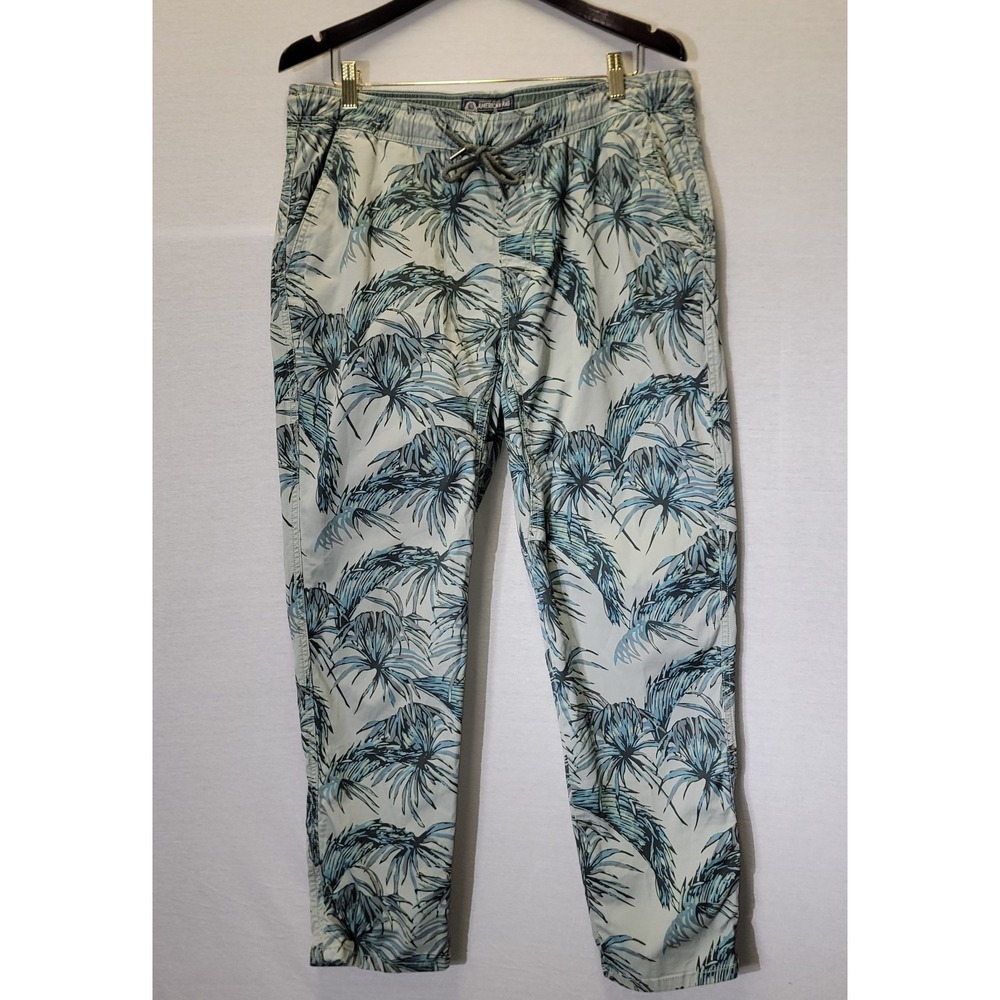 American Rag Tropical Chino Pants Clark Fit Slim Straight Cotton Sz Large